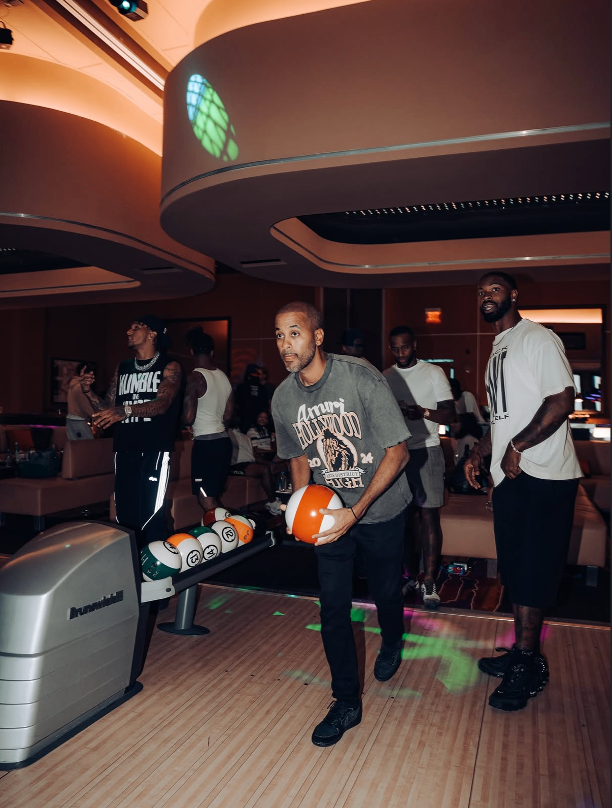 Guests bowling in the lounge during the 2025 Celebrity Waiter Night after-party.